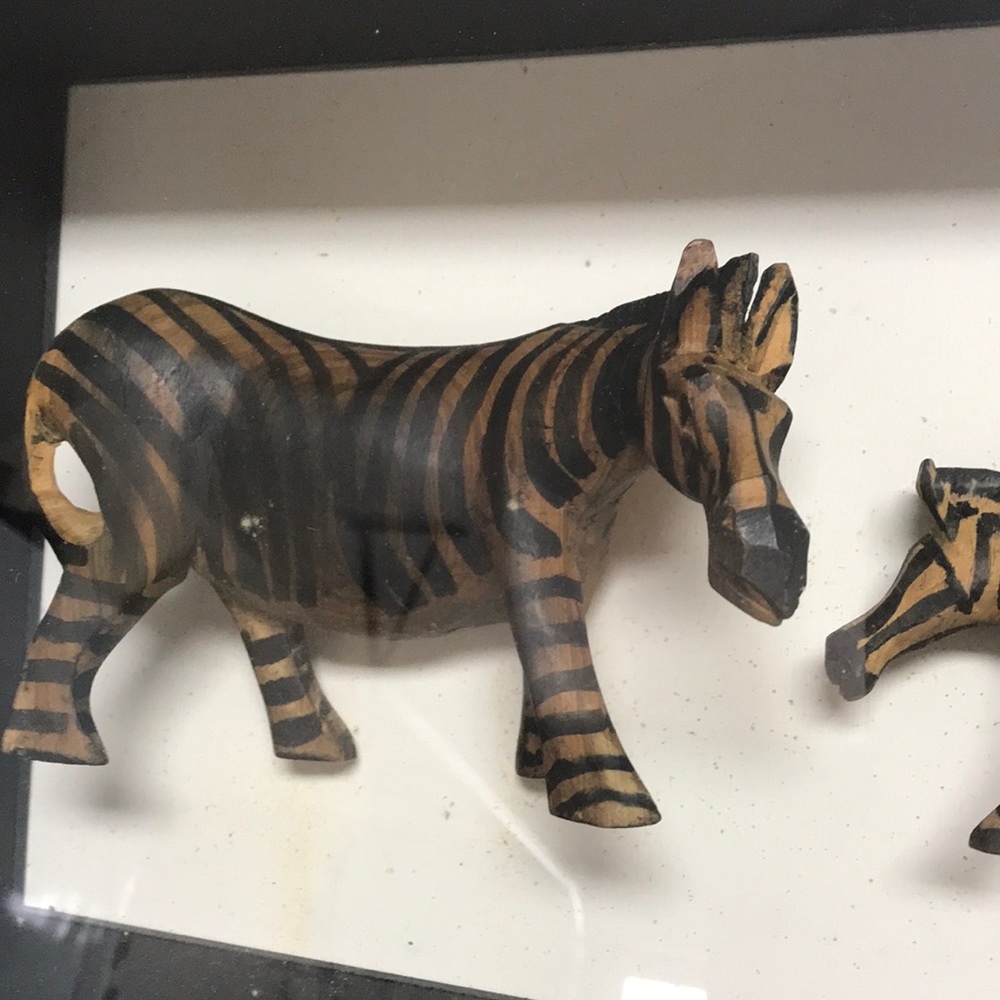 Unique Zebra Shadow Box - Picture 2 of 7